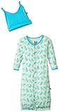 KicKeeパンツベビー男の子新生児用品一式ガウンコンバータ&ノット帽子セットprd-kplc746-pfd、Palm Frond、新生児