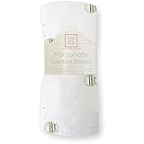 SwaddleDesigns Marquisette Swaddling Blanket, Striped Fish, Kiwi [並行輸入品]