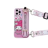 LYLIDIA マイメロディ 互換品 Phone 16pro max 用 スマホケース マイメロディ ソフトラバー 互換品 Phone 16pro max ケース 适用 携帯ストラップ