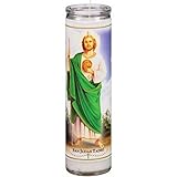 Continental Candleロザリオシリーズ聖Jude Thaddeus Candle、ホワイト、8インチ