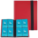 Mint Protect カードファイル 4ポケット 160枚収納 トレーディングカード トレカ ファイル (レッド)