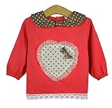 【SEBLES】 ベビー キッズ スモック エプロン 後ろ ボタン スカーフ風 幼稚園 0歳 ～ 3歳 全17種類 サイズ 80 90 100 110 クロスセット (Ｇタイプ,80)