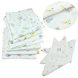 HBF ガーゼハンカチ ベビー お口拭き用 6枚セット 28×28cm 綿100% レインボーガーゼハンカチ