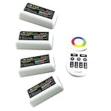 Bsod MIライト4-zoneグループワイヤレスRFリモートコントローラ+ 4pcs 2.4 G dc12 / 24 V 4-zone LEDコントローラ 4 RGB controllers +4-