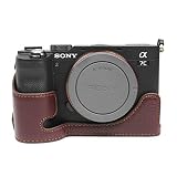 kinokoo SONY ソニー デジタルカメラ A7C ケース a7c専用 カメラケース ボディケース レザー バッテリーの交換でき 三脚ネジ穴付き 本革（コーヒー）