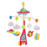 GoolRC ベビー 赤ちゃん ベル 鈴 ガラガラ サウンド付き メリー 回転出来る 音楽 知育玩具