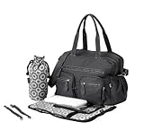 OiOi Faux Buffalo Carryall Diaper Bag, Charcoal by OiOi [並行輸入品]