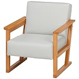 不二貿易 木肘ソファ 1人掛け 幅69cm グレー 97125