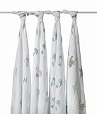 aden + anais (エイデンアンドアネイ) 【日本正規品】 モスリンコットン おくるみ 4枚セット up up and away swaddle 4pack-2037