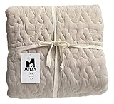 Ｍ ＭＩＴＡＳ 綿100%生地 ラグにもなる 洗える イブル マルチケット イブルマット 100x140cm ベージュ