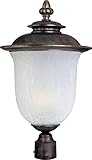 Maxim Lighting 85191FCCH One Light Chocolate Frost Crackle Glass Post Light, Brown [並行輸入品]
