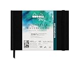 ロディアタッチ スケッチブック 画用紙 ウォーターカラーブック A6 ランドスケープ (中目 無地 紙重量300ｇ 20枚)RHODIA Touch cf116136