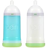 Adiri NxGen Stage 1 Nurser (3-6 M) 9.5oz (281mL) - 2 Pack, Blue/White by Adiri [並行輸入品]