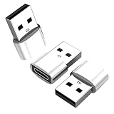 USB 変換アダプタ Type C (メス) to USB 2.0 (オス) 急速充電 データ転送 usb type-c 変換アダプタ 小型 携帯に便利 PC/充電器/スマホ/充電器プラグケー 等対応 3個セット