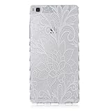 Zeebox Huawei P8 ケース カバー 高品質 TPU保護カバー 衝撃吸収 Huawei P8 用 超薄型 耐久性 落下防止 生涯補償付き (ホワイト #3)