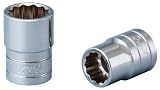 京都機械工具(KTC) ソケット 12角 B4-18W-S 全長:34×差込角:12.7mm