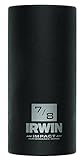 IRWIN 1877480 Impact Performance Series 6-Point Deep Well Socket Bit, 7/8-Inch, 3/8-Inch Square Driv