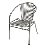 ステンレス製 ガーデンチェア W53×D53×H75.5 1脚 椅子 スツール スタッキングチェア 収納 ガーデニング アウトドア 庭 ベランダ イス いす ダイニングチェア リビング インテリア オ