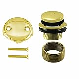 Westbrass D93K-01 Universal Tip Toe Tub Waste Trim Kit in Polished Brass [並行輸入品]