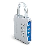 (Silver) - iGotTech Heavy Duty Gym Lock: 4 Digit Combination Padlock