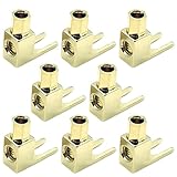 TIGRE BLANC Yラグ端子 L型 ソルダーレス バナナプラグ スペードプラグ 変換 金メッキ ケーブル 差込 スピーカー コネクタ 8本 セット