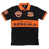 Cincinnati Bengals Cotton / Poly Wordmarkラグビー半袖ポロシャツ XL オレンジ
