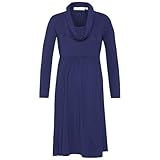 JoJo Maman Bebeジョジョママンベベ(イギリス)/Cowl Neck Tunic Dress マタニティオフタートルチュニックワンピース/UKサイズM(日本サイズL)/ミッドナイト/B45