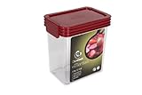 Click Clack Kitchen Essentials .9 Quart Airtight Container, Red Lid by Click Clack [並行輸入品]
