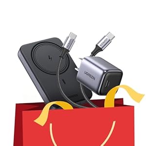 UGREEN 10000mAh モバイルバッテリー 30W 急速充電器 100W USB-C ケーブル 充電3点特別セット