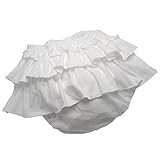 【日本製】プラチナムベイビー 2段フリルブルマ スカート★フライス綿100％ (ホワイト)