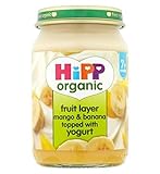 HiPP Organic Fruit Layer Mango & Banana Topped with Yogurt 160g (Pack of 2) - ヒップ有機フルーツの層マンゴー＆バナナヨーグ