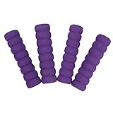 グリップクッション ドアノブ カバー 4本入 壁に保護する 子供の怪我予防 静電気防止 滑り止め クッション性よい (パープル)