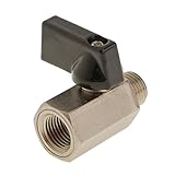 Lovoski 　耐食性の　Female x Male　-1/4 NPT　フルポート　真鍮　ボール　バルブ　遮断スイッチ　サンドブラスト