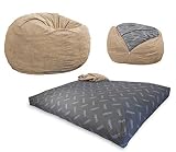 CordaRoy's - Khaki Corduroy Beanbag Chair - King Sleeper [並行輸入品]