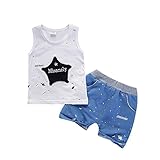 Là vestmon　ベビー服 ベスト＋半パンツ2点セット キッズ 子供服　袖なしトップス 綿 通気性いい　発汗性いい 通学校 可愛いベビー服 通園　出産ギフト 誕生日祝い