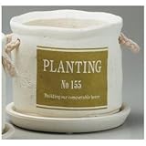 【4個セット販売】エイチツーオー　H873　カジュアルポットL　グリーン　穴有　キャップ付　受け皿付　サイズ：約φ16.5ｃｍｘ高さ14ｃｍ