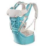Meily 多機能ベビーキャリアー おんぶ 抱っこ紐 おんぶひも ベビー 赤ちゃん 子供 新生児 おんぶ紐 (ブルー)