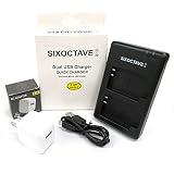 SIXOCTAVE 2.1Aコンセント充電アダプタ付き EN-EL12 互換デュアル USB 充電器 バッテリー チャージャー MH-65P ニコン Coolpix AW100 Coolpix AW110 Coolpix AW120 Coolpix AW130 Coolpix P300 P310 P330 S1000pj S1100pj S1200pj S31 S6000 S610 Coolpix S6100 Coolpix S610C S6150 S620 S6200 S630 S6300 Coolpix S640 Coolpix S70 Coolpix S710 Coolpix S800c Coolpix S8000 Coolpix S8100 Coolpix S8200 Coolpix S9100 Coolpix S9300 Coolpix S9400 S9500 S9700 Coolpix S9900 Coolpix P340 A900 Coolpix W300 Coolpix A1000 Coolpix B600 KeyMission 170 KeyMission 360