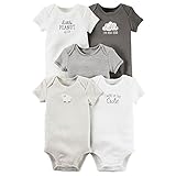 カーターズ Carter's 男女兼用I'M AWESOMEな羊さん半袖ボディースーツ5枚セット ボディスーツ (newborn(-55cm)) [並行輸入品]