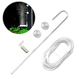 PAVIKE 水槽 co2 ディフューザー co2 アトマイザー 小型 水槽 ディフューザー 細かい泡 水槽用 水槽セット エアストーン ナノ 吸盤 チューブ アクアリウム セット 気泡放出 アクアリウム ディフューザー ナノバブルエアーストーン 気泡ディフューザー