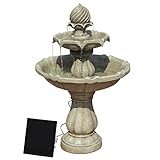 国華園 ソーラー式噴水・オパールＮ(ソーラー充電式)　1個