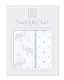 SwaddleDesigns （スワドルデザインズ） :: スワドルデュオ 究極のおくるみ ブランケット 毛布 2枚セット SD-461 :: SwaddleDuo Elephant & Chicki