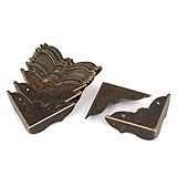 uxcell ボックスコーナープロテクター 三角形 ビンテージスタイル コーナーカバープロテクター 45mmx45mmx13mm　20個入り