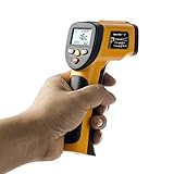 赤外線デジタル温度計 RISEPRO 非接触 工業・日常両用温度計 レーザーオン・オフ機能付 測定範囲-50~650℃