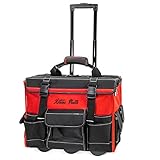 XtremepowerUS Tool Bag Organizer, Black and Red (Wide Mouth Rolling Tool Bag)