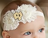 Cal Poly Mustangsベビー/幼児用Shabby Flowerヘアリボンヘアバンド