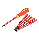 KKmoon 7点セット 1000V 絶縁ドライバセット マルチビットツール 修理ネジドライバ 磁気スロット付き 電気工事 電気修理ツール