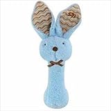 おもちゃ Stephan Baby 133810 Toy Plush Bunnie Rattle Make A Joyful Noise 8 In. Blue [並行輸入品]