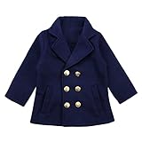 (プタス)Putars ベビー服 子供服 コート チェスターコート 女の子 長袖 大人っぽい ネイビー 可愛い 秋 冬 スポーツ 運動会 旅行 記念日 プレゼント 12ヶ月-5歳