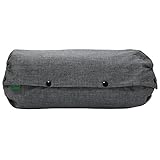 acortile 抱っこひも収納カバー L 日本製 【デニム風シャンブレー灰×グレー】 90日保証 リバーシブル 裏生地グレー シッカリ生地 ★エルゴアダプト・ベビービョルン収納可能なLサイズ★